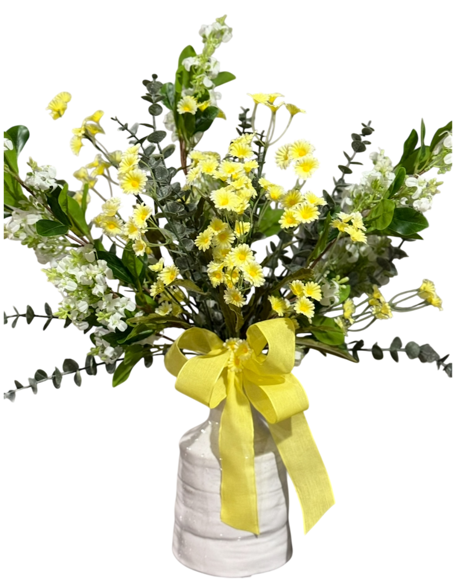 db db yellow & white tall floral