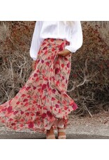 Miss sparkling Floral maxi skirt