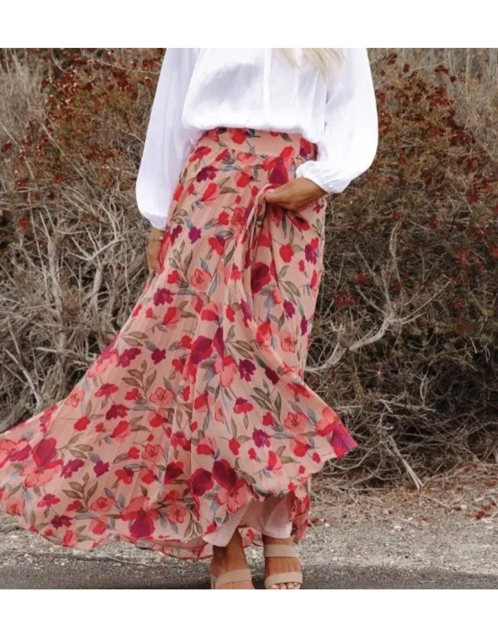 Miss sparkling Floral maxi skirt