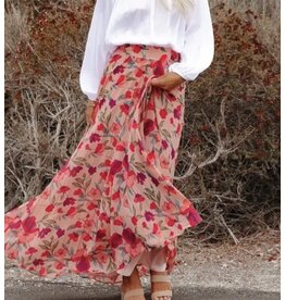 Miss sparkling Floral maxi skirt