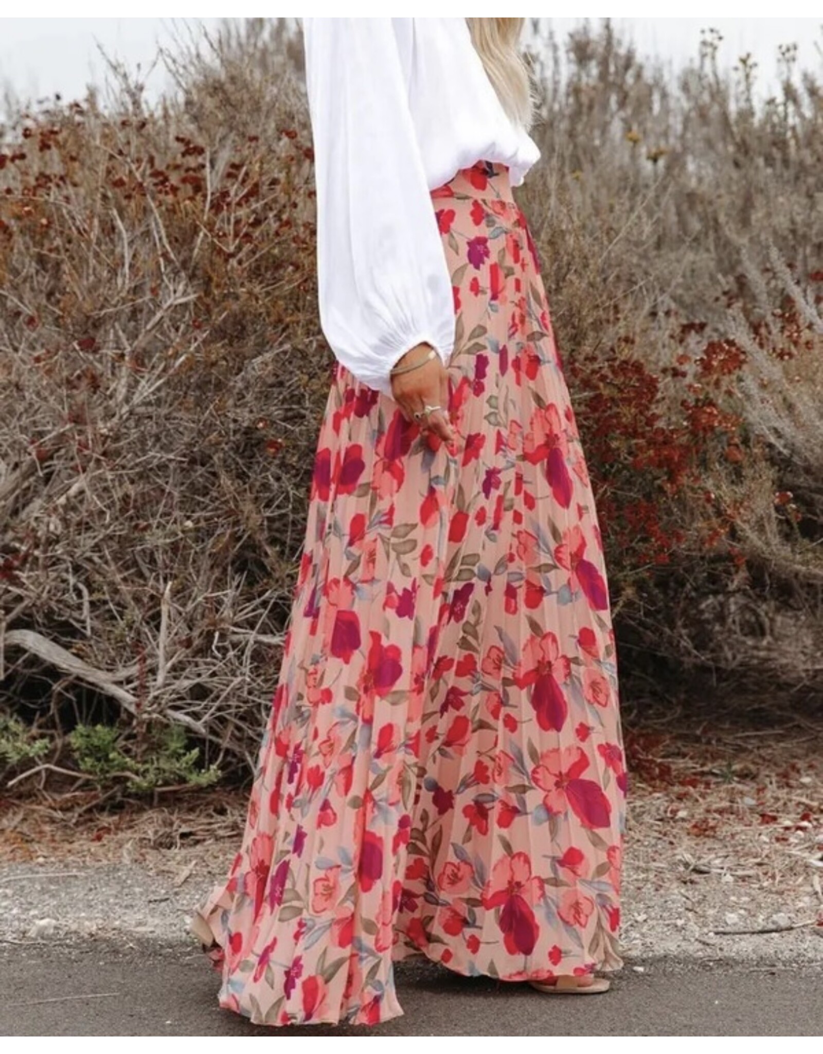 Miss sparkling Floral maxi skirt