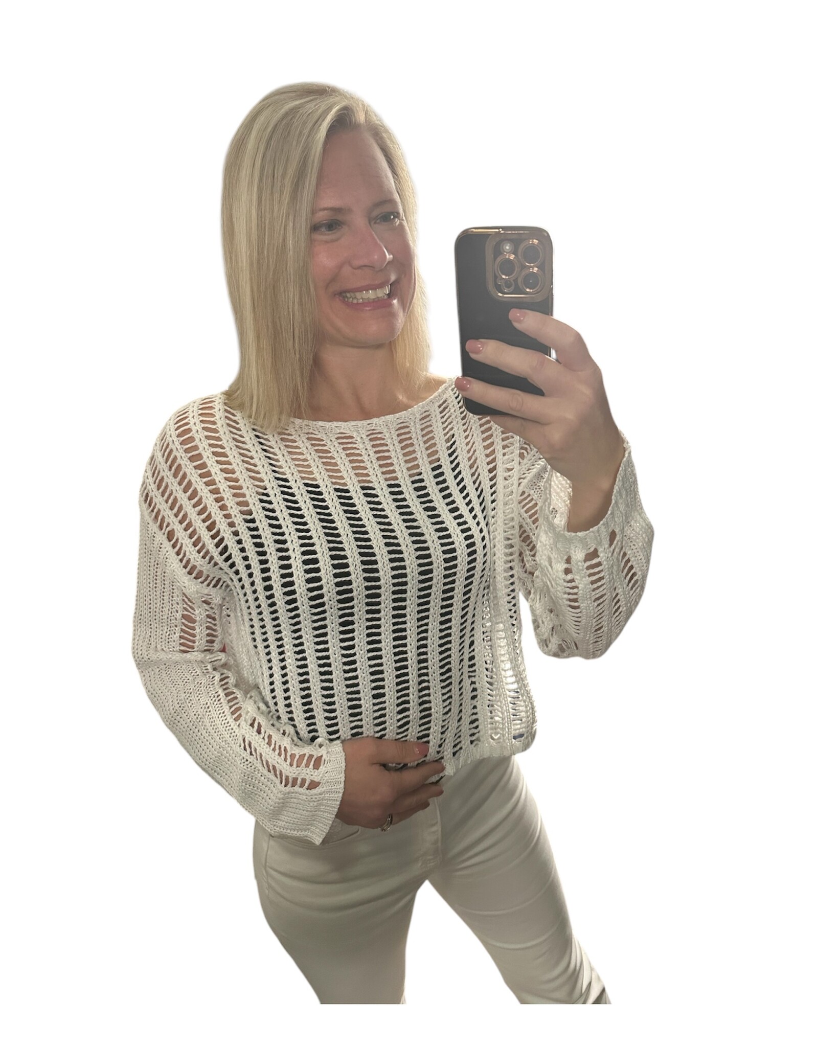 Miss sparkling Open knit sweater