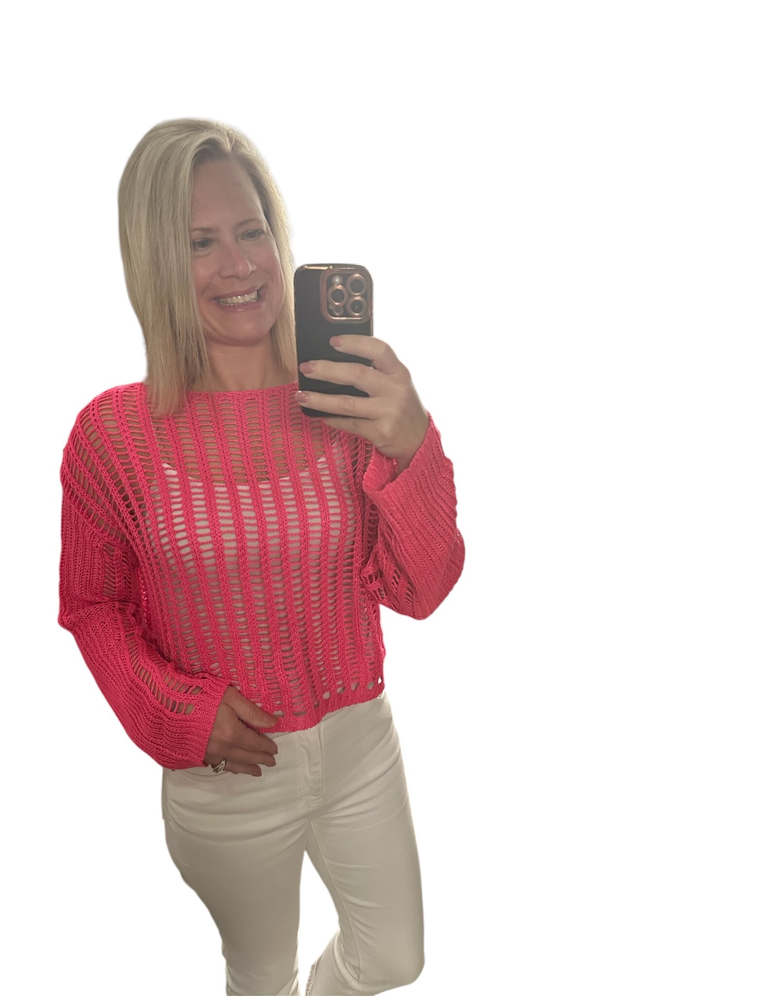 Miss sparkling Open knit sweater