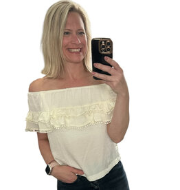 Lovestitch Offwhite, off the shoulder top