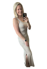 Lovestitch Maxi dress w/ side slits, cross back straps