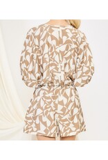 Abstract print dolman s/s top