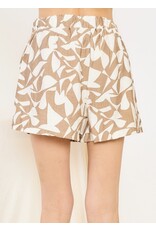Abstract print shorts