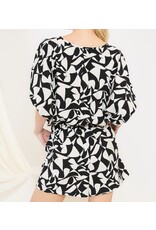 Abstract print shorts