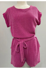 Fuchsia wave rip romper