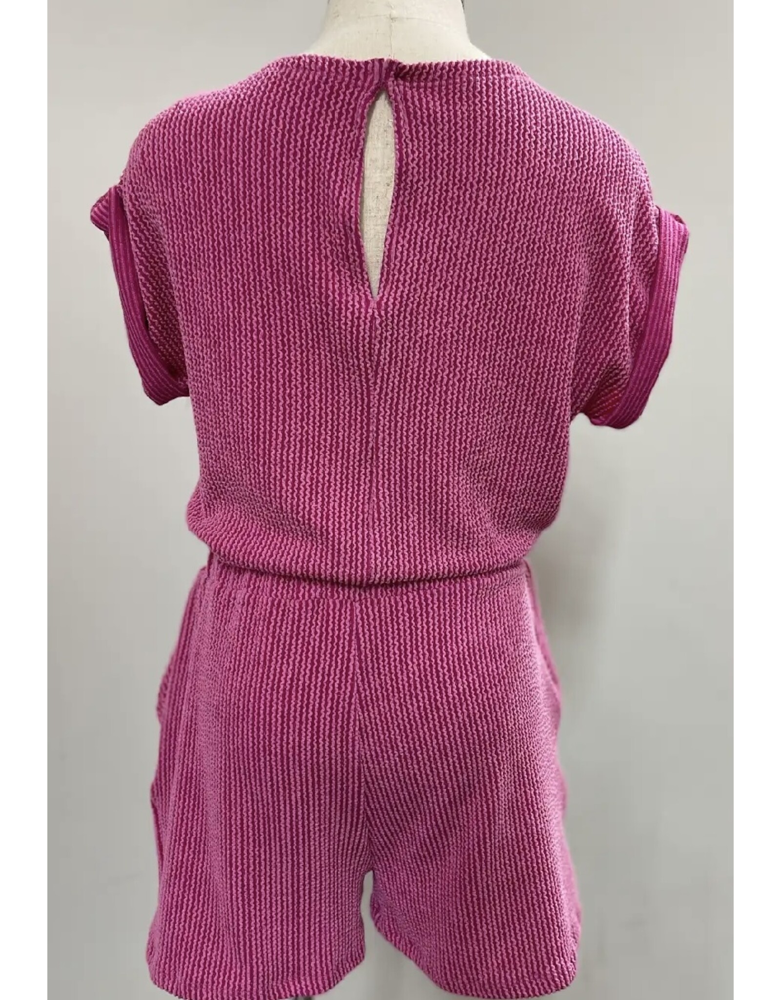 Fuchsia wave rip romper