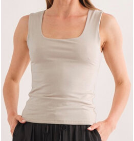 Taupe tank w/ square neck