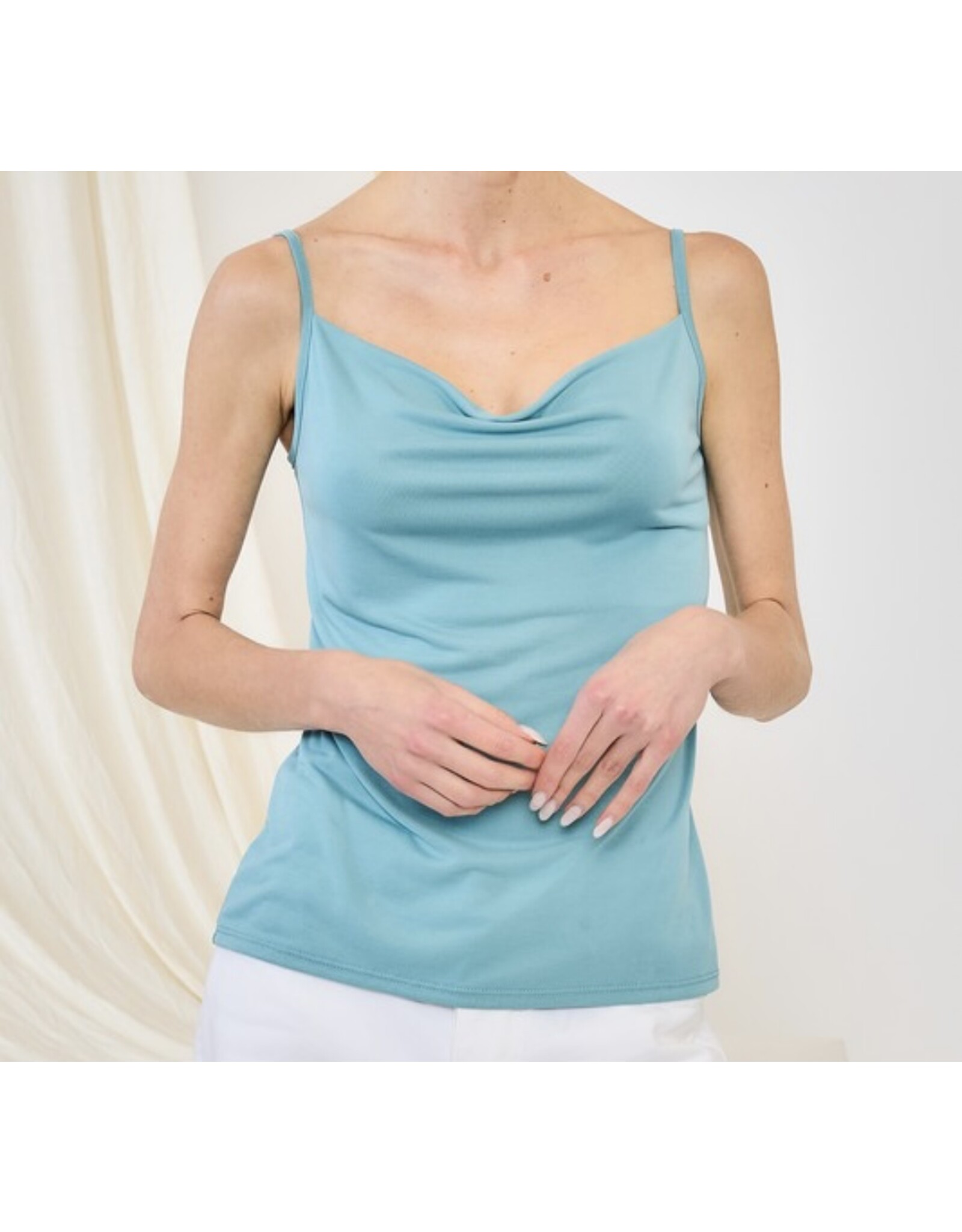 Cami w/ cupro cowl front