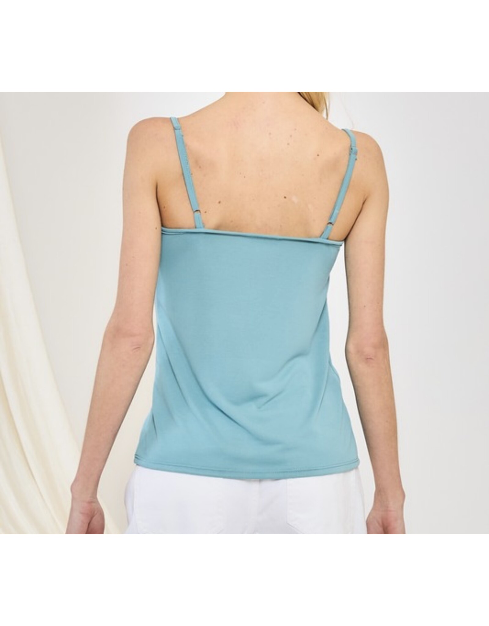 Cami w/ cupro cowl front