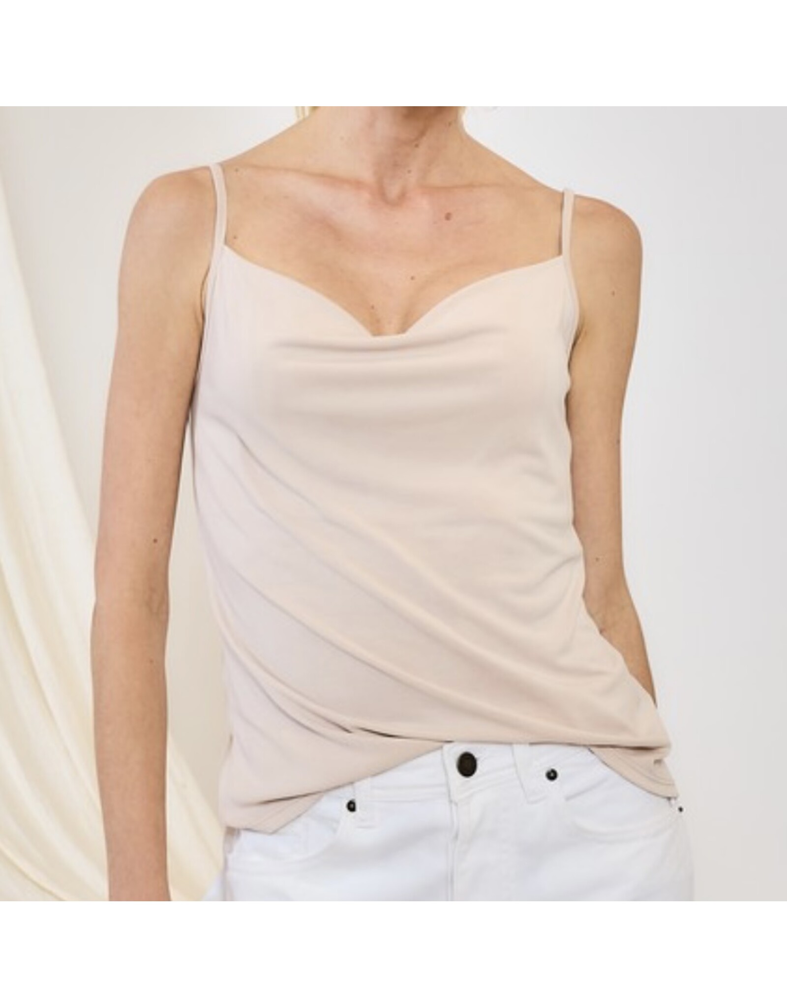 Cami w/ cupro cowl front
