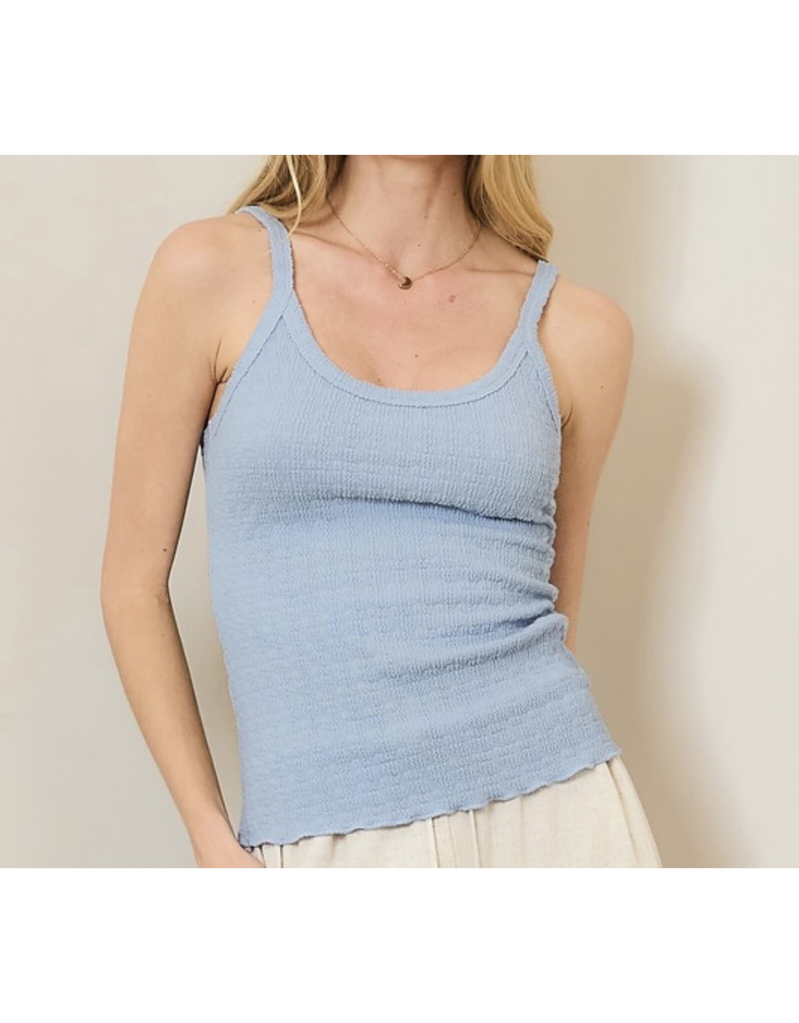 Textured sleeveless tank