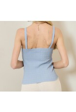 Textured sleeveless tank