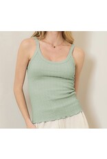 Textured sleeveless tank