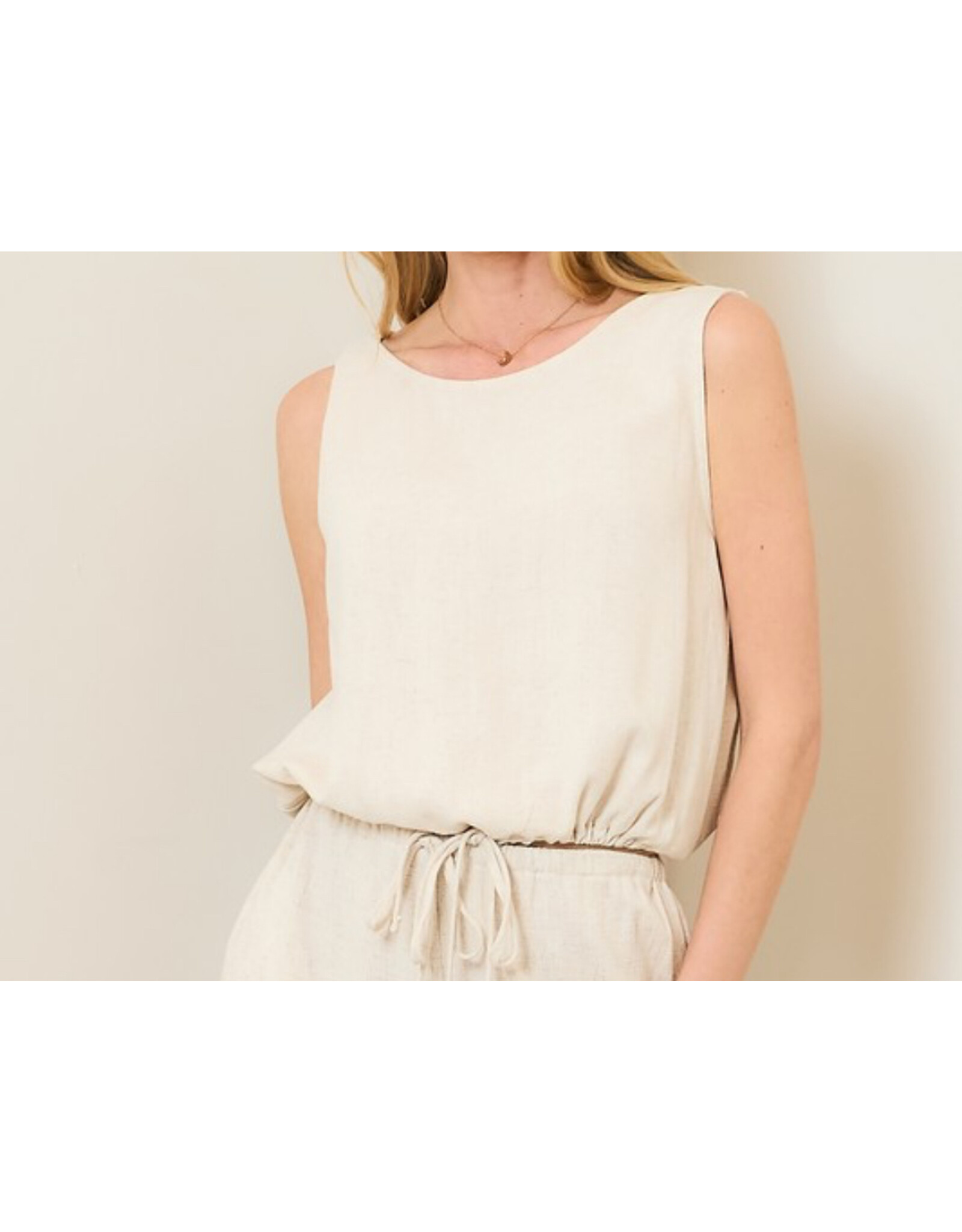 Linen sleeveless top