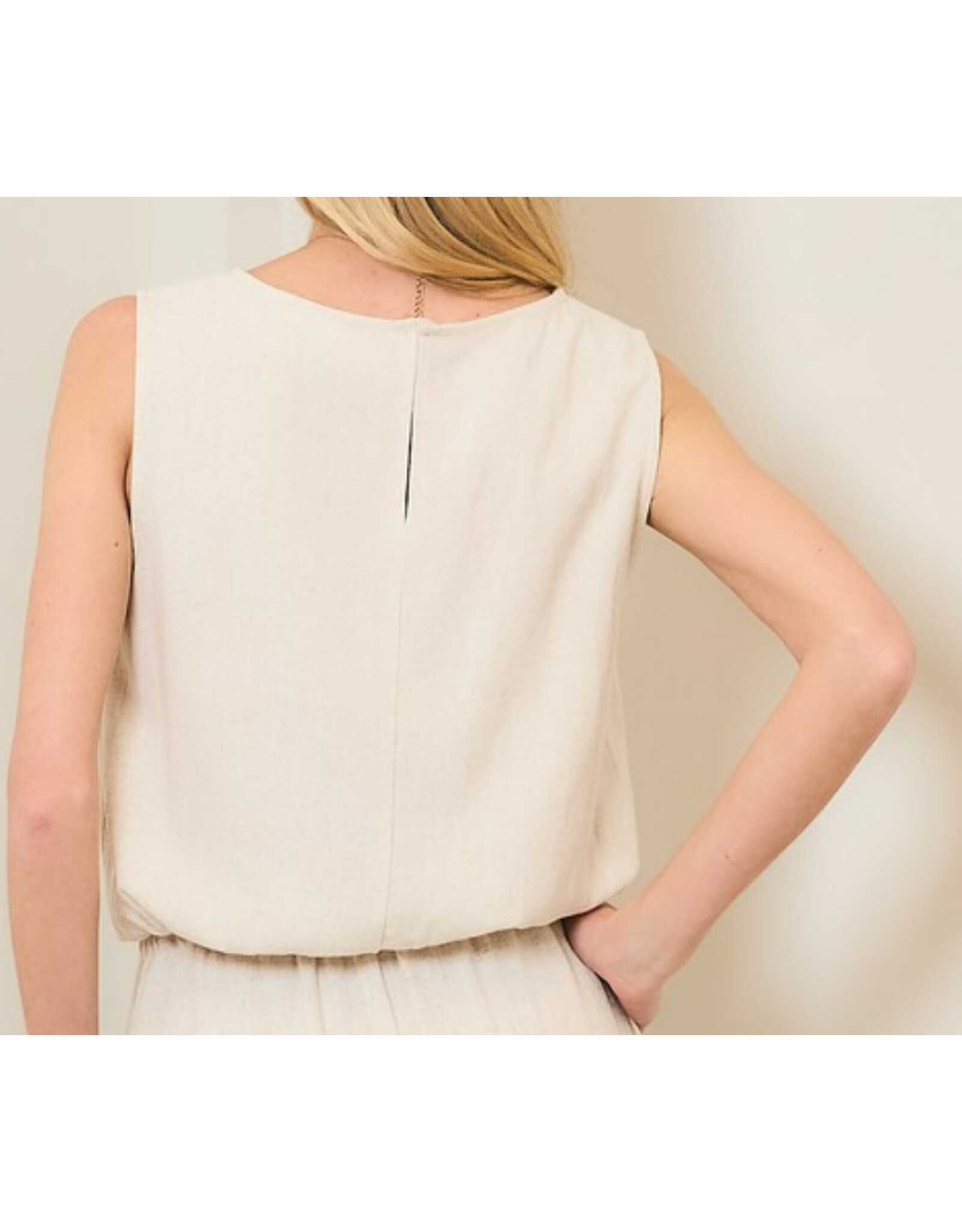 Linen sleeveless top