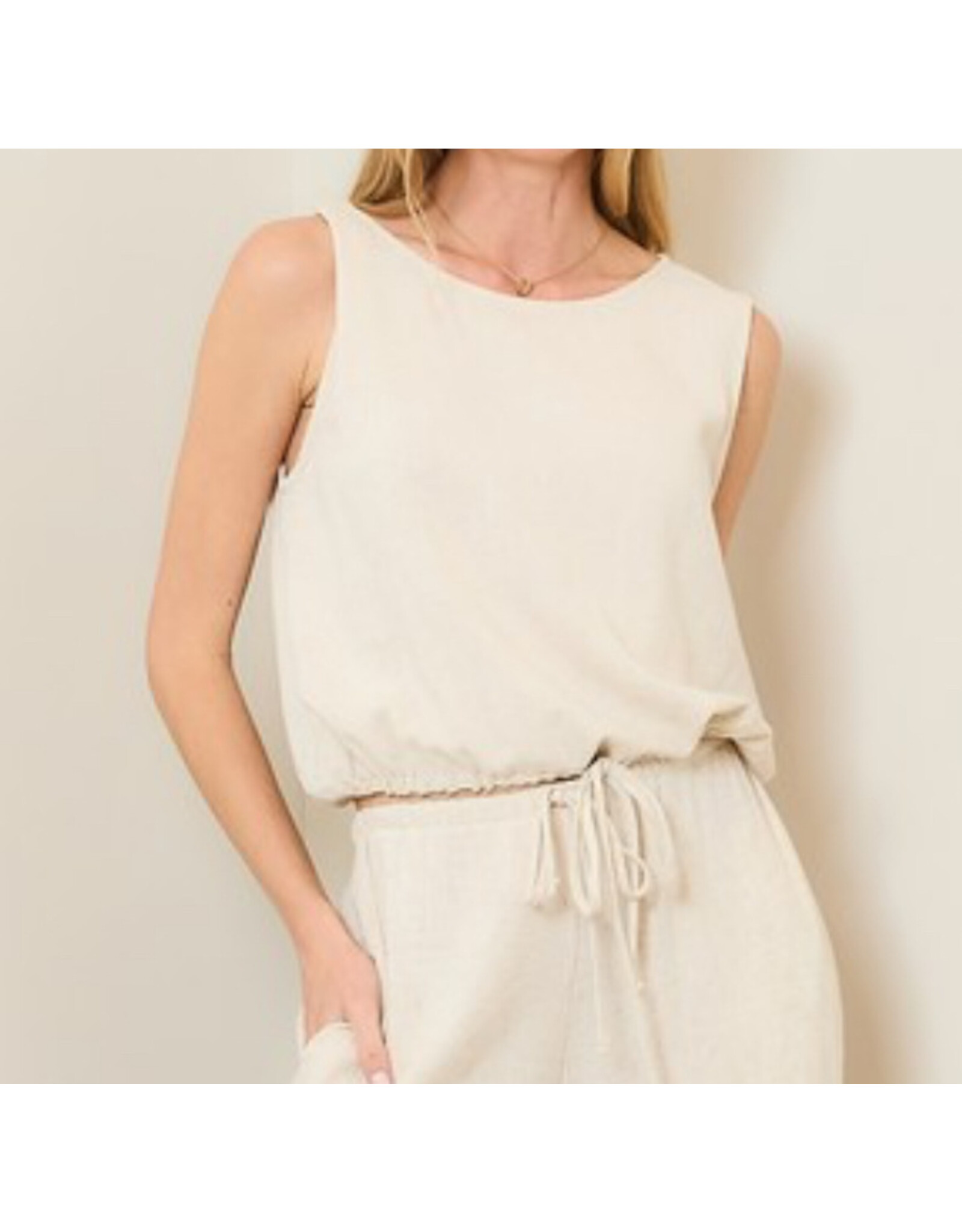 Linen sleeveless top