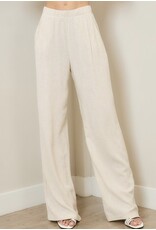 Linen wide leg pants
