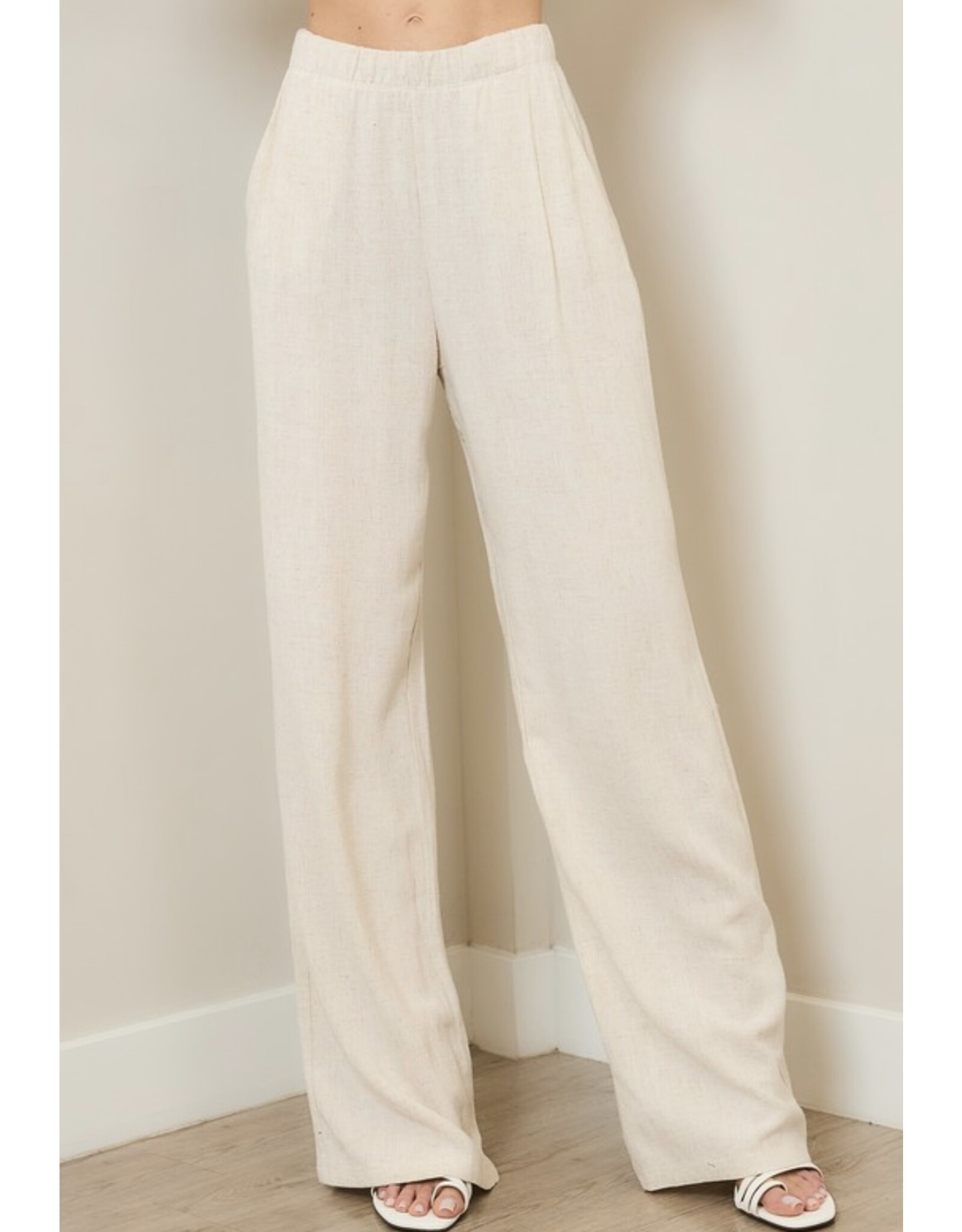 Linen wide leg pants
