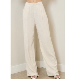 Linen wide leg pants