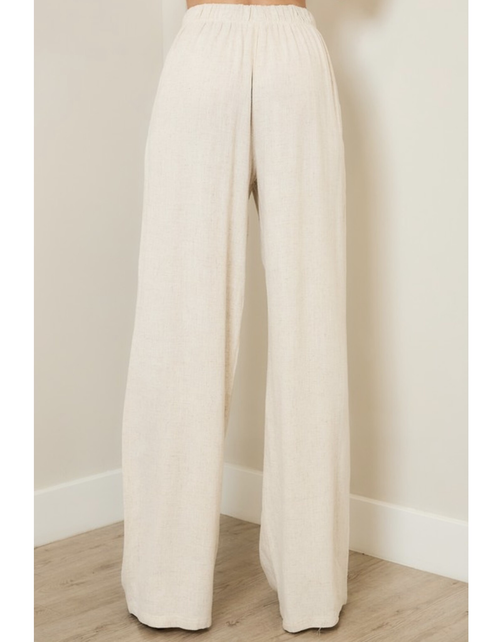 Linen wide leg pants