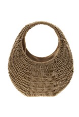 JOIA Straw structured arch wicker bag