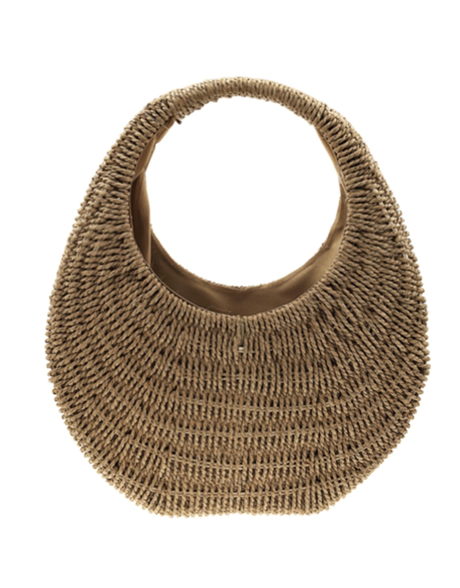 JOIA Straw structured arch wicker bag