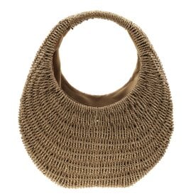 JOIA Straw structured arch wicker bag