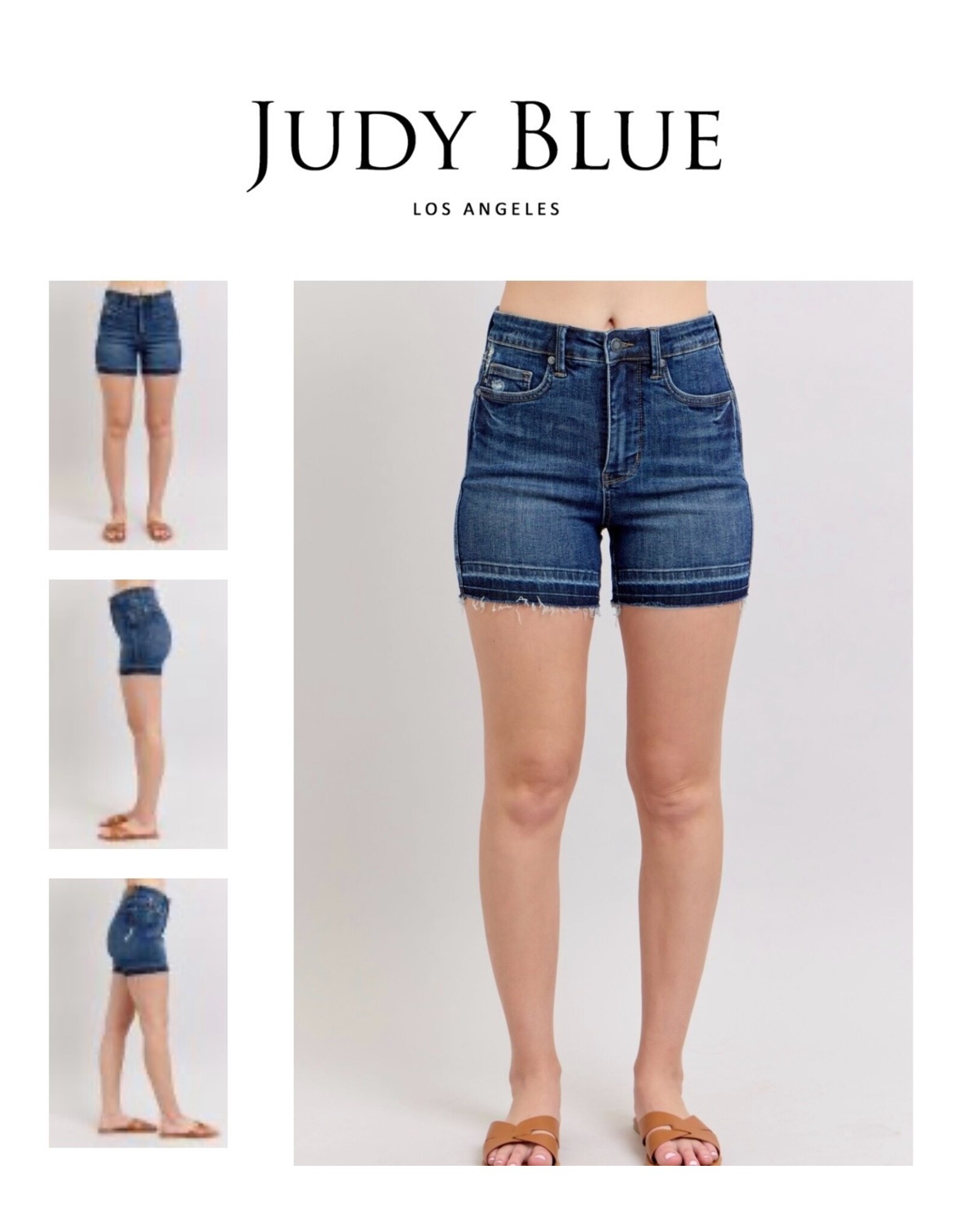 Judy Blue Judy Blue HW Tummy Control Destroy Release Hem Shorts