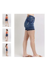 Judy Blue Judy Blue HW Tummy Control Destroy Release Hem Shorts