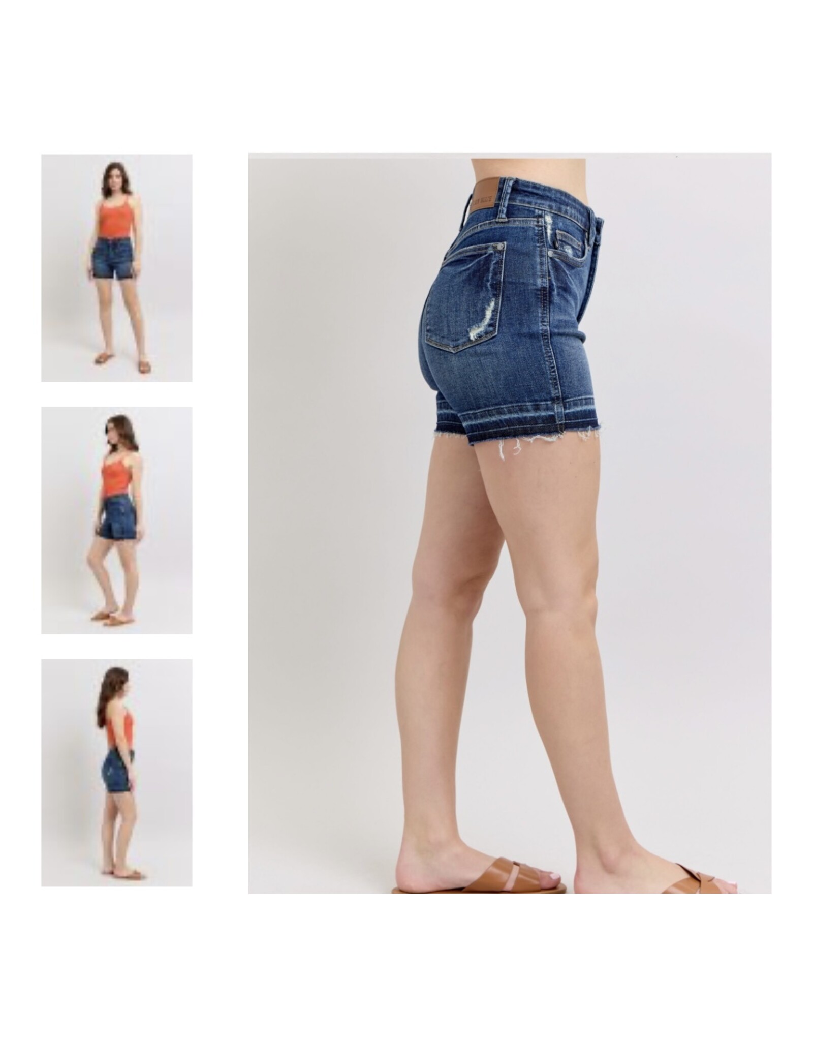 Judy Blue Judy Blue HW Tummy Control Destroy Release Hem Shorts