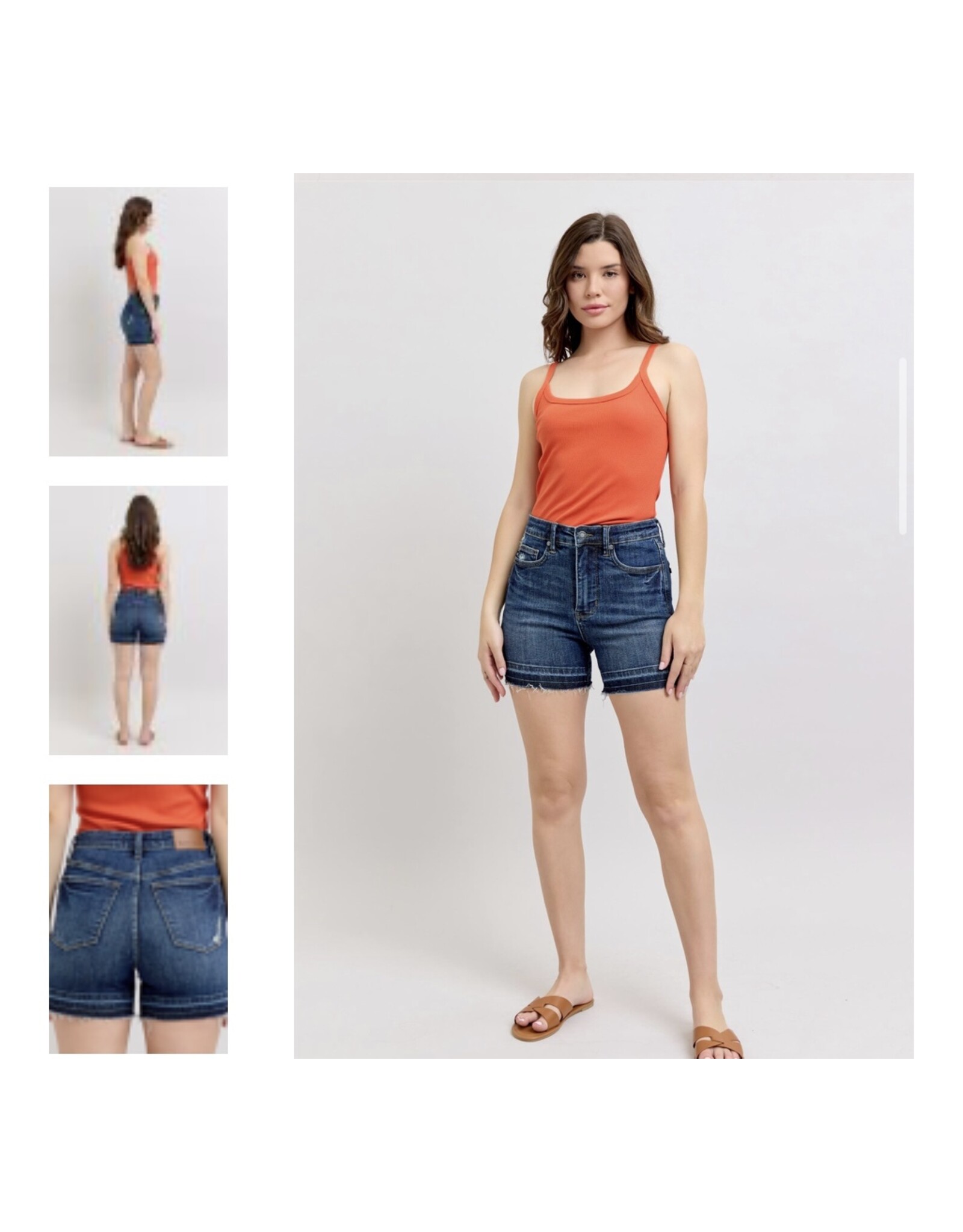 Judy Blue Judy Blue HW Tummy Control Destroy Release Hem Shorts