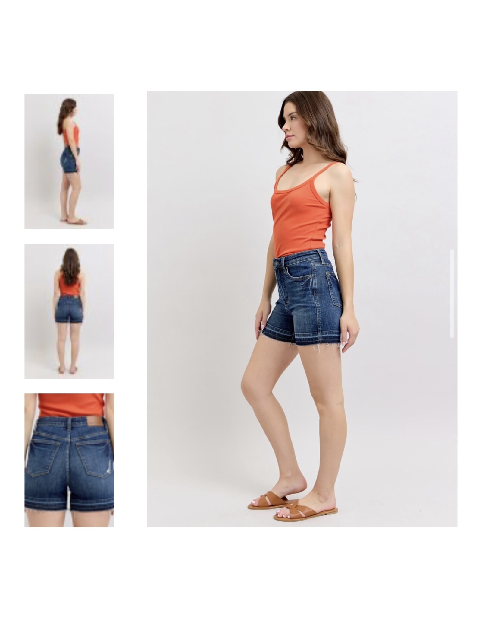 Judy Blue Judy Blue HW Tummy Control Destroy Release Hem Shorts