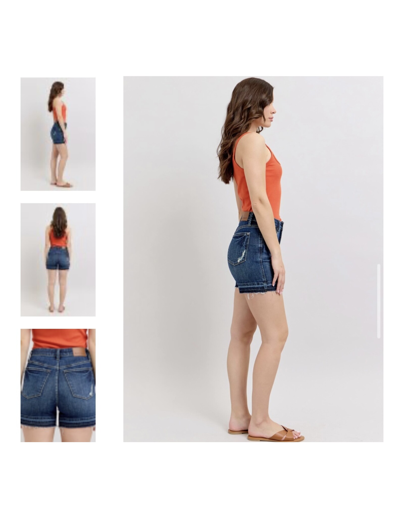 Judy Blue Judy Blue HW Tummy Control Destroy Release Hem Shorts