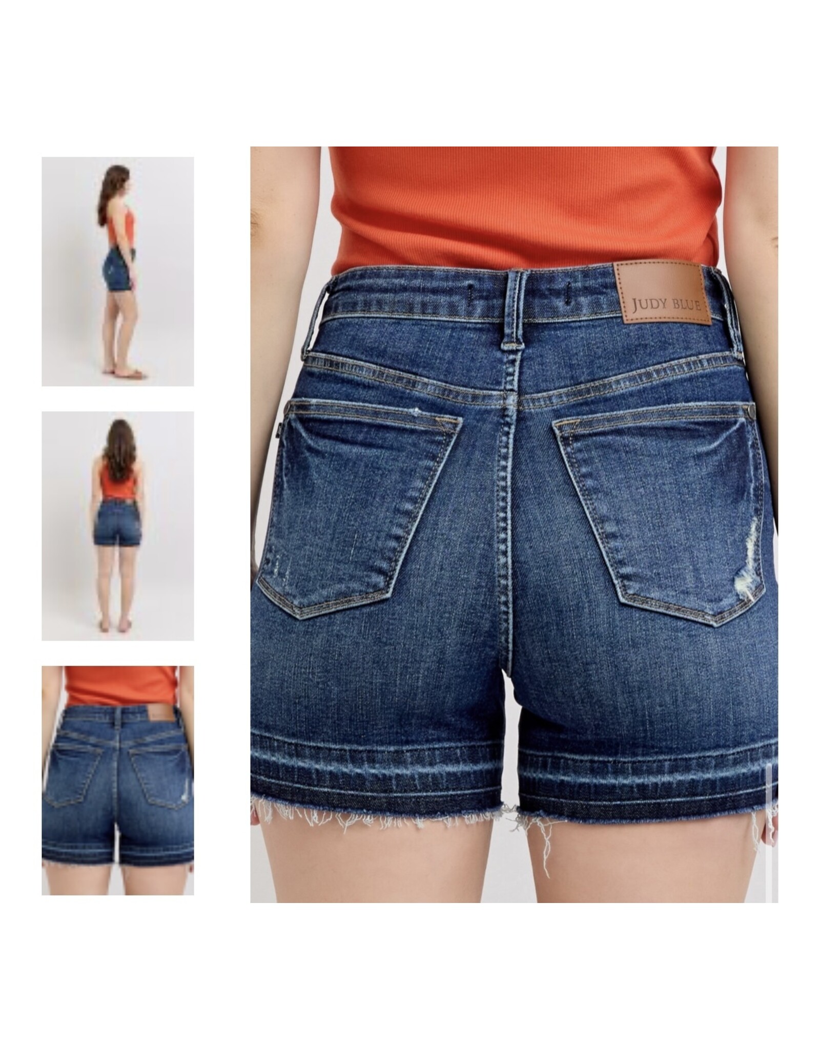 Judy Blue Judy Blue HW Tummy Control Destroy Release Hem Shorts