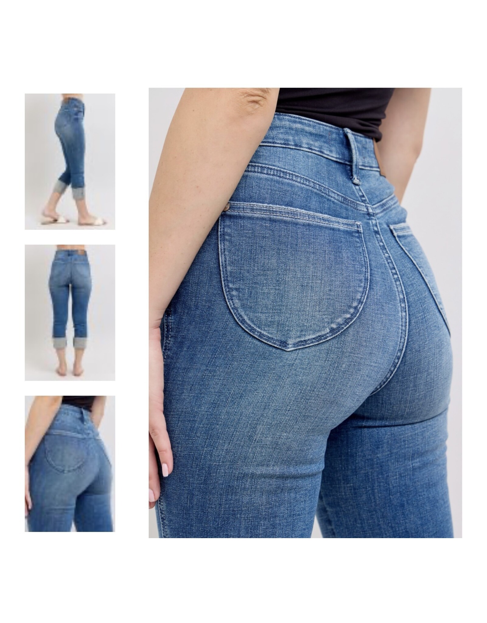 Judy Blue Judy Blue  HW Tummy Control Cuff Capri