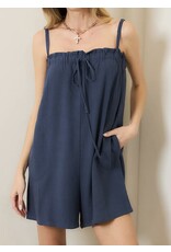 Linen romper w/ pockets