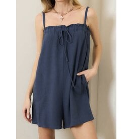 Linen romper w/ pockets