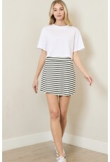 Striped puckered skort