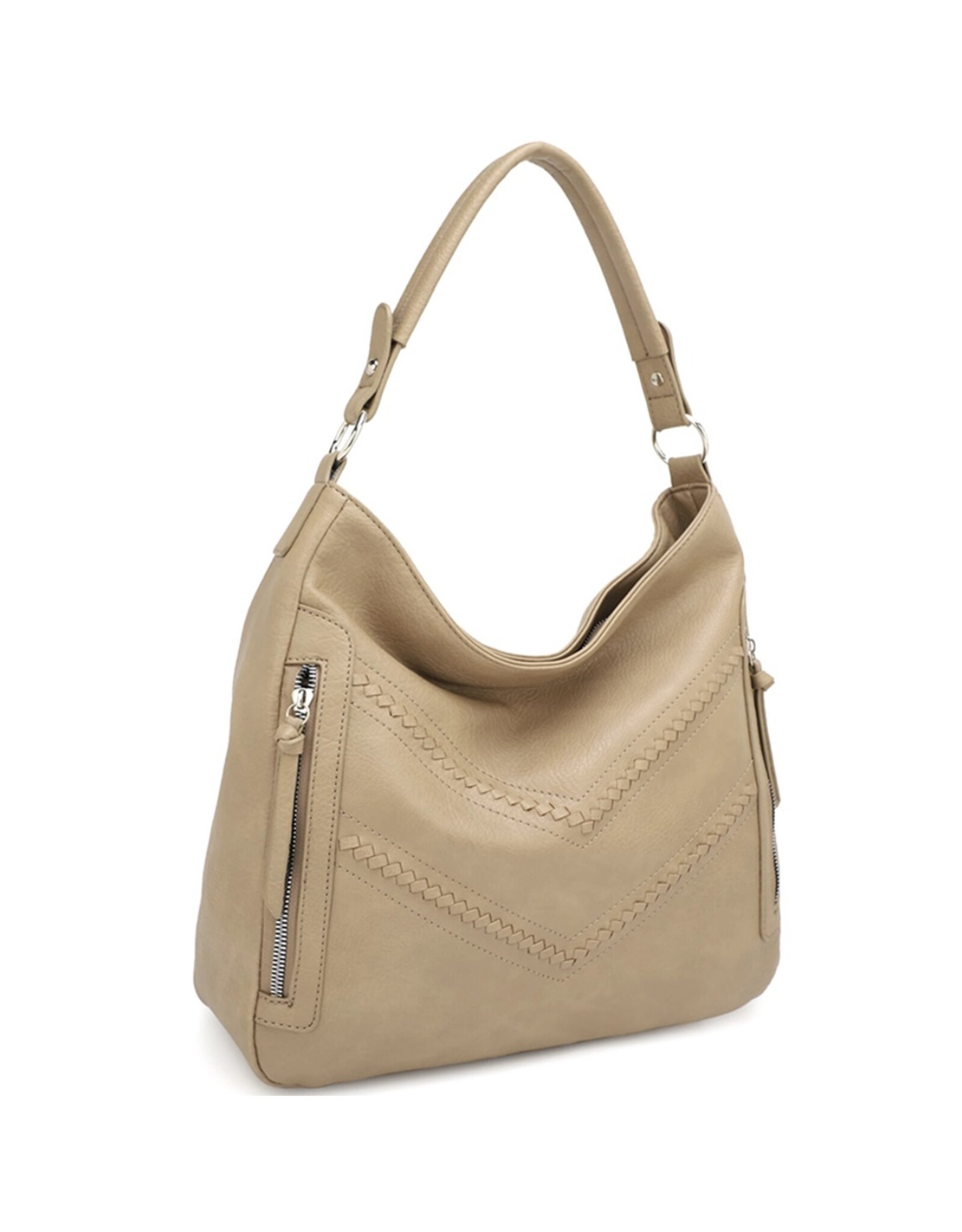 JOIA Hobo zipper braided shoulder bag
