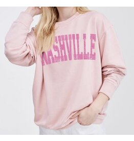Pink Nashville oversized sweatshirt