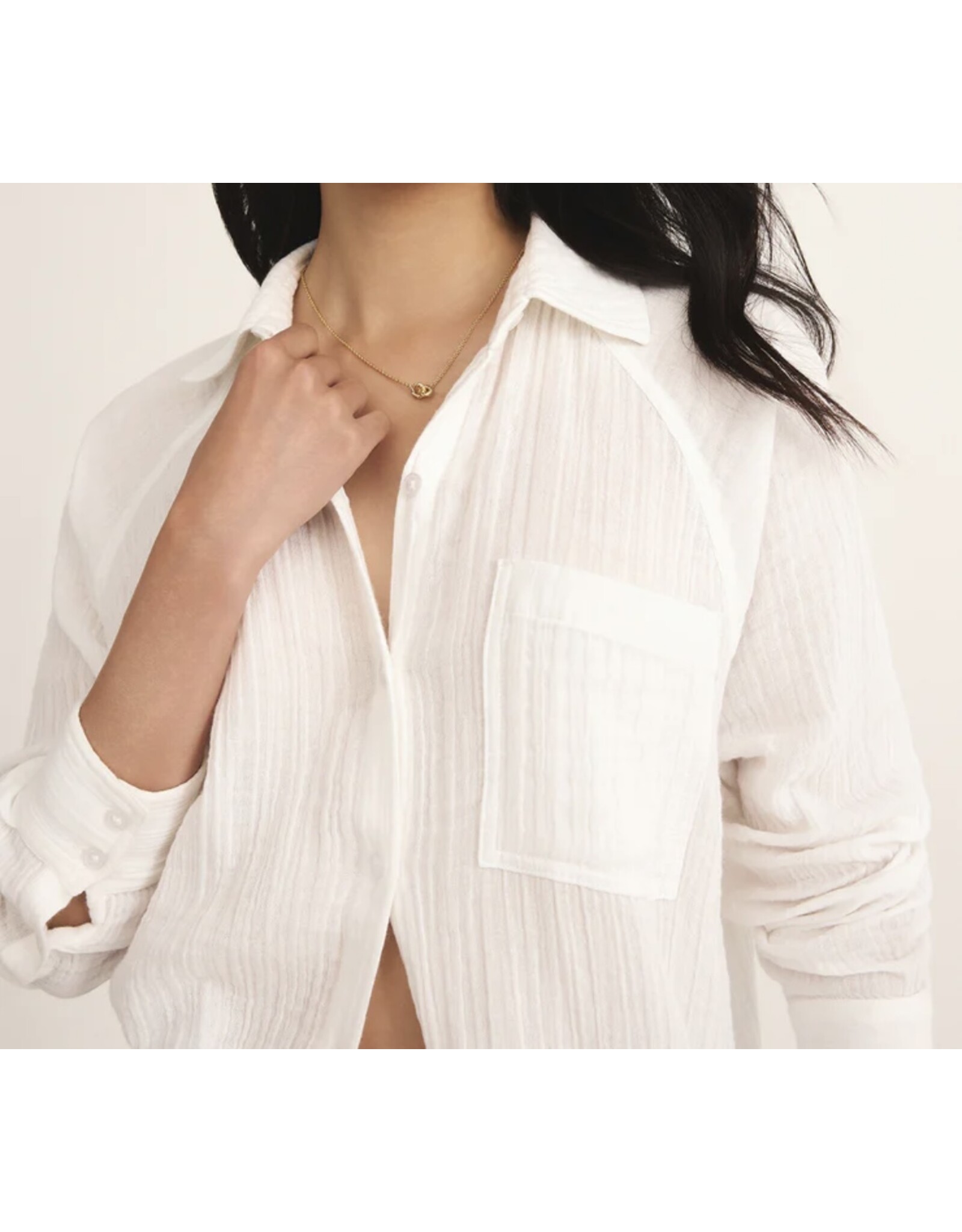 SURGERY★Balanced Zippers Detail Crop Shirts★自分だけの趣 ZSupply Perfect Airy Top - LA Trends Addict