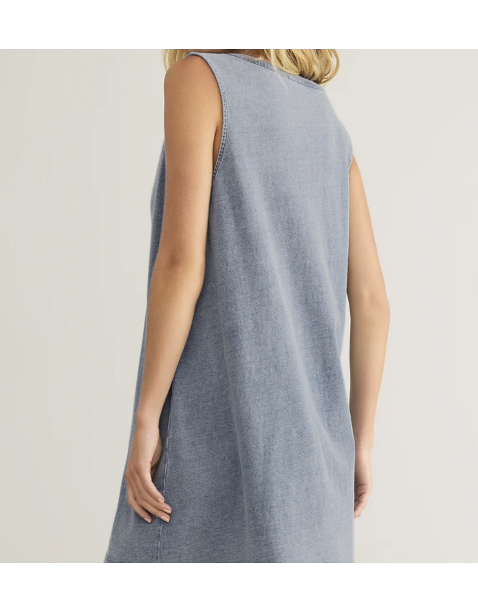 ZSupply ZSupply Sloane V-Neck Knit Denim Dress