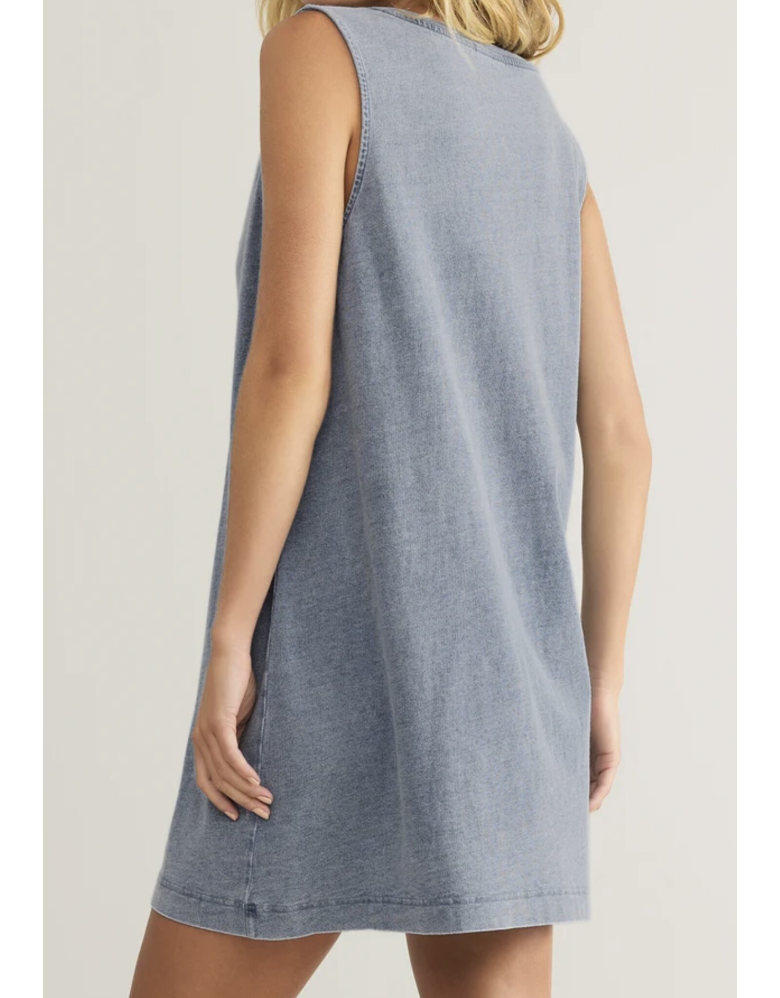 ZSupply ZSupply Sloane V-Neck Knit Denim Dress