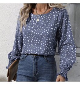 Miss sparkling Blue blouse ruffle wristband