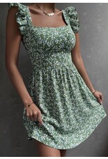 Miss sparkling Green floral dress
