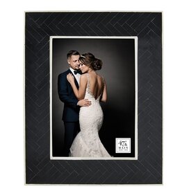 47th & Main Black & White bone inlaid frame
